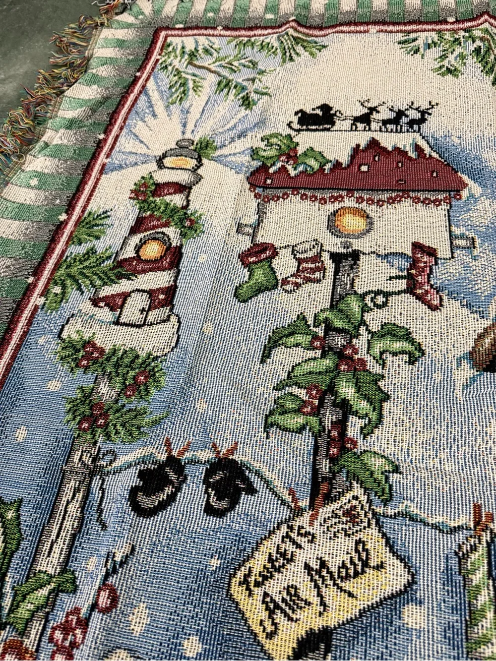 There’s Snow Place Like Home 50” X 60” Winter Themed Tapestry Throw